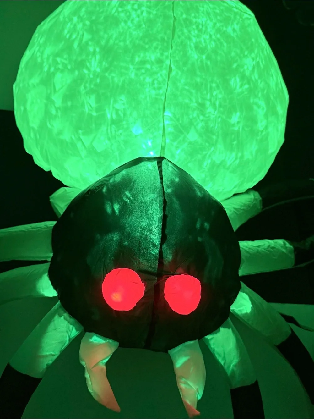 Halloween Decor Inflatable Disco Light Spider 5 Feet New In Box Tested
